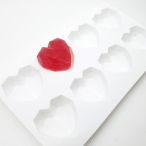 향기에반하다 각진 하트 보석 8구 실리콘몰드