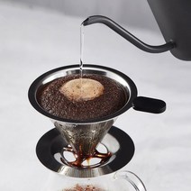 커피필터 스테인레스 스틸 커피 깔때기 V60 필터 홀더 커피 메이커 드리퍼 메쉬 티 필터 백 여과기 바구니 포타필터, 1. small size