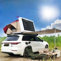 차박 루프탑 텐트 캠핑 차량용 2-3인용 바캉스, 대형 2.1mx2.1m (밀리터리 그린+화이트 커버)