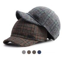 디꾸보(잡화) [디꾸보]페션 체크 피넛 볼캡 공용모자 HN672