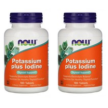 나우푸드 포타시움 칼륨 플러스 아이오딘 Now Foods Potassium Plus Iodine Ci Ep 180정 2개