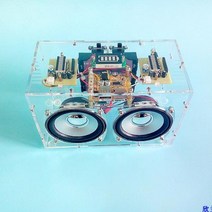 앰프 오디오 제작 키트 블루투스 스피커 diy 자작, 배터리3개 검정색아크릴 커버 조