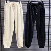 남여공용 겨울 데일리 골덴 벨로아 코듀로이 기모 조거핏 밴딩팬츠 2컬러