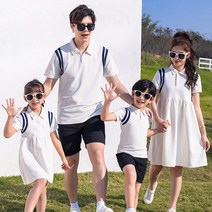 엄마랑딸 모녀 원피스 돌촬영 백일 패밀리룩 카라 원피스 시밀러룩 커플 반팔