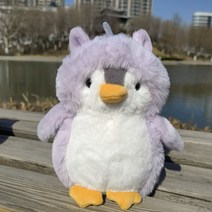 펭귄 인형 피규어 장난감 생일선물 어른용 인형 귀여운 소녀 선물 생일 봉제 펭귄 남장, 펭귄 유니콘 라이트 퍼플 드레스_18CM