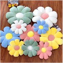 데이지 꽃 쿠션 인테리어 소품 귀여운 플라워 쇼파 베개 소파 방석 집들이 선물, 핑크