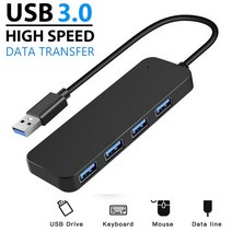 고속 USB 허브 3.0 C타입 어댑터 4 포트 멀티 2.0 분배기 연장 케이블 마우스 키보드 PC 노트북 액세서리, 01 USB 3.0