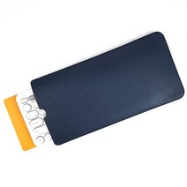 BOHO 블루투스 키보드 휴대용 가죽 파우치 로지텍 K380 매직키보드 트리오500, 네이비/옐로우