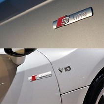 아우디 Q3 스포츠백 35 TDI S라인 엠블럼 뱃지 메탈, 05. 실버유광B