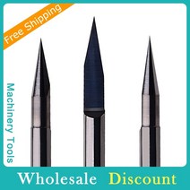 pcb 금속 절단 가공46 mm PCB 조각 비트 V 모양 팁 엔드 밀 CNC 라우터 1 개 텅스텐 카바이드 3D 밀링 커, 01 H 4mm_10 VB-A30-T02