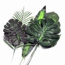 조화 브라질잎 몬스테라잎 야자수잎 인테리어 5종, 몬스테라(소) 20x17cm
