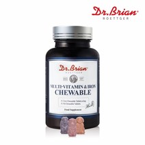 닥터브라이언 멀티 비타민 & 철분 츄어블 온가족 영양제, 90정, 4개