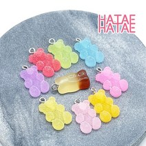 하태하태 슈가 하리보 젤리 펜던트 9색 부자재 곰젤리, 01.레드
