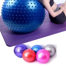 요가 필라테스 스트레칭 밸런스운동용 지압돌기 마사지 짐볼, E지압짐볼75cm블루