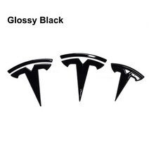 사이드월 라운지쉘터 레이어닝 카라반3pcs Car Front Rear Emblem Sticker Black for Tesla Model 3 Y Aut, 04 Model Y Black 3pcs