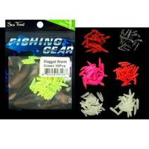 낚시 마고트웜 미끼 루어 빙어 송어 산천어 유인, 씨타임마고트웜 야광투명