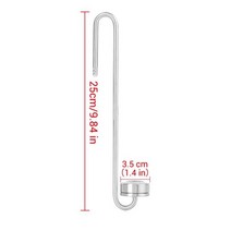 NICREW 수족관 CO2 레귤레이터 디퓨저 초박형 스테인레스 스틸 CO2 반응기 아토마이저 물고기 탱크 라이브 식물 수족관 액세서리, 04 Big 25cm