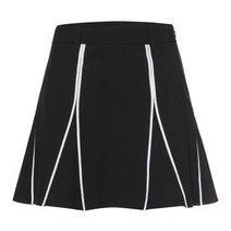 [데상트 골프] KQF DN22WFSK52-BLKG 여성 배색 플레어 스커트 / BLKG