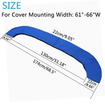 낚시배 콤비 보트 요트 부품 액세서리 3 bow bimini top boot cover, 파란색 61-66w