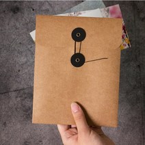 5장 단추 소 봉투, 5x7 크라프트
