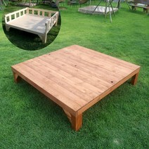 더함퍼니처 야외평상 원목 야외용 정원 파라솔 옥상 의자 가든, 4.특대형-도색(월넛)