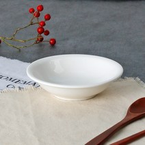 모던 쿠프 찬기 1호 화이트 도자기 반찬 그릇 접시 앞접시