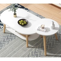 jMall 거실쇼파테이블 거실탁자 낮은 티테이블, 화이트