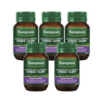 Thompsons 톰슨 아슈와간다 컴플렉스 스트레스 수면건강 Ashwagandha Complex Stress Sleep 60정, 5개