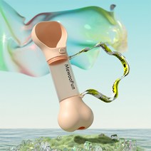 Mewoofun 펫도그 물병 피더볼 2 in 1 누수방지 휴대용 사료병 반려동물 야외여행 음료수 똥봉투 포함, 핑크빛의