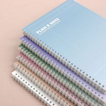 트윈링 스프링노트 4P 라인 코넬 유선 무선 노트 공책, 블랭크비스킷샌드, 1개