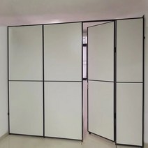 [유리스크린파티션] 사무실 스크린 파티션 칸막이 분리 작업장 바람막이, 길이 1.2미터  높이 2미터  고정판과 유리