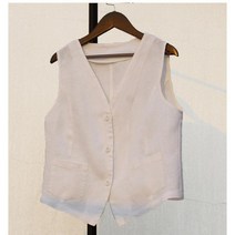 여성 여름 린넨 루즈핏 캐주얼 조끼 시원한 베스트