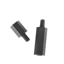 나사못 앙카볼트 볼트너트 나사 철물 50 pcs m2m2.5m3m4l + 6mm 스레드 블랙화이트 간격 나사 플라스틱 pcb 마더보드 고정 나일론 스탠드오프 스페이서 기둥, M450개, 20mm, 검은 색