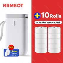 넘버링기 특별 가격 niimbot d11 d110 프린터 열 라벨 스티커 프린터 용지 생산 날짜 자체 접착 가격 종이 기계, d11 10롤 추가