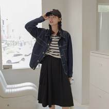이지핏 HB_에티슈 진청 박스자켓 SD-210917 청자켓 데님자켓 청자켓코디 여자청자켓