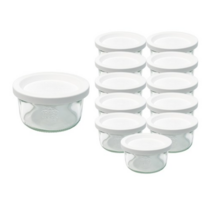 WECK 기본형 유리 저장병 165ml No.976 12p + PE뚜껑 12p 세트, 4세트