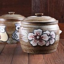 키친몰링 5 여주 쌀독 잡곡단지 숨쉬는 항아리 4kg, 접시꽃 4kg
