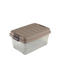 천지몰 창신리빙 뉴에이스 리빙박스 베이지 반투명 35L, 1개