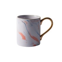 까사무띠 마블 골드 핸들 머그컵 350ml, 바이올렛, 2개