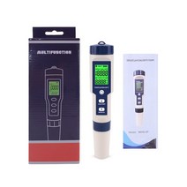 [JS] TDS/EC/PH/염분/온도계 디지털 수질 모니터 테스터 수영장 수족관용 PH 5 in 1, 01 A