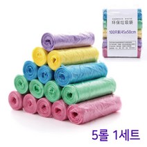 더플라시보 쓰레기용 롤 비닐봉투 분리수거용 5롤, 5개