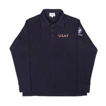 그롭스 에어포스 카라 스웻셔츠 (블랙) M~L US NAVY 빈티지 밀리터리 긴팔티 티 미군 캐주얼 아이콘