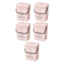 달팽이리빙 푸벨드마망 음식물 쓰레기통 5L, pink 5개