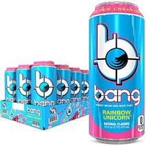 Bang Rainbow Unicorn Energy Drink 0 Calories Sugar Free with Super Creatine 16 Fl Oz (Pack of 12), 1