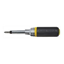 래칫 스크류 드라이버 및 너트 드라이버 다중 비트 쿠션 그립 핸들 Klein Tools 32558, 단일옵션
