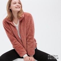 유니클로 여성용 벨벳 플리스 롱 지퍼 자켓(자켓 자켓 긴팔 가을과 겨울) 449753
