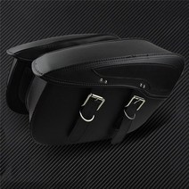 할리데이비슨 새들백 안장 가방 가죽 방수 수하물 가방 블랙 sportster 호환품, 검은색 가방