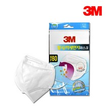 3M 이지핏 황사 미세먼지 마스크 KF80 1개입 대형, 단품