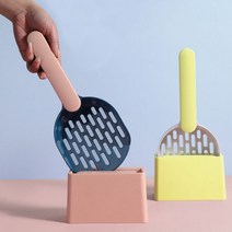 코엔라이프 고양이 화장실 모래삽 홀더세트, 그레이