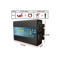 순수정현파 인버트 인버터 파워뱅크 순수 정현파 인버터 DC 12v 24v To 220V 1000W 1600W 3000W 전력 변환기 전압 변압기 태양광 LED 디스플레이, 220V-240V 60HZ